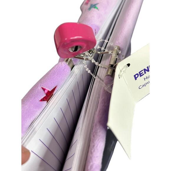 Claires New Plush Lined Journal Diary Locking Penelope Hoods Up 8 x 6 Inch - Picture 4 of 6